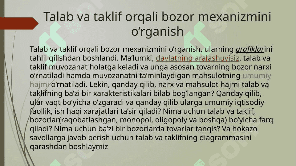 TALAB VA TAKLIF TAHLILI ASOSLARI (SLAYD) 3