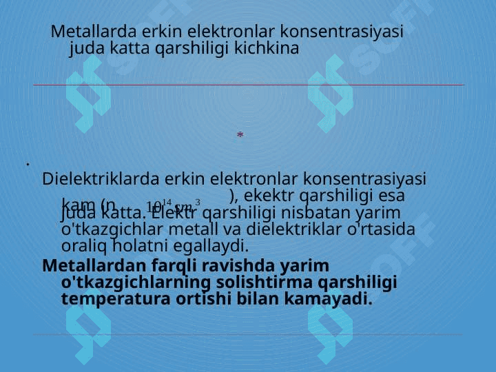 Yarim o'tkazgichlarda elektr toki 6