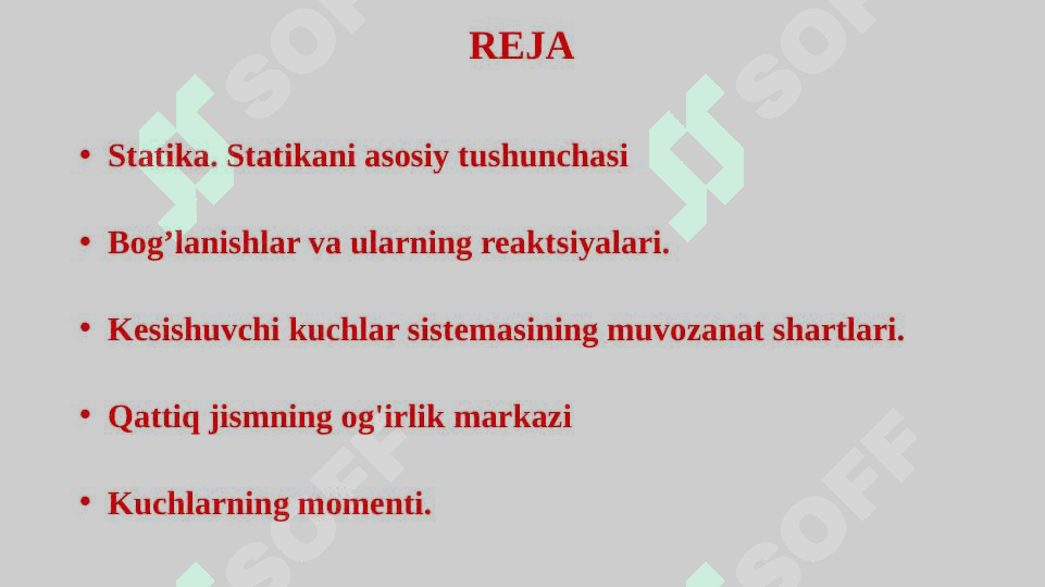 STATIKA ELEMENTLARI 2