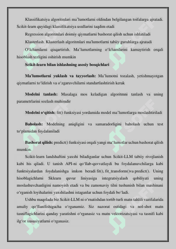 Pythonda scikit learn kutubxonasi 3