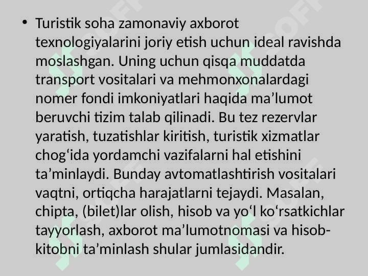 TURIZMDA ALOQA VA AXBOROT VOSITALARI 6