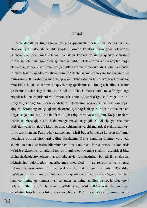BOSHLANG‘ICHLAR UCHUN ELEKTRONIKA 4