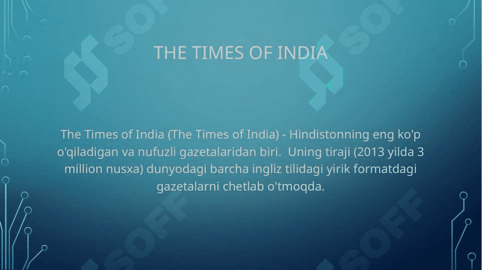 Hindiston jurnalistikasi -- The Times If india 2