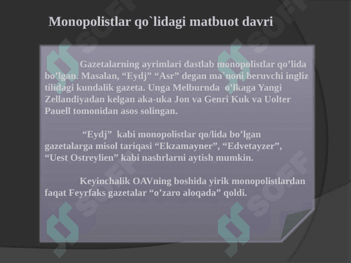 Avstraliya matbuoti tarixi 3