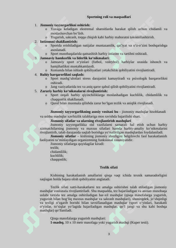Jismoniy tayyorgarlik qo'llanma barcha sport turlari bo'yicha 3