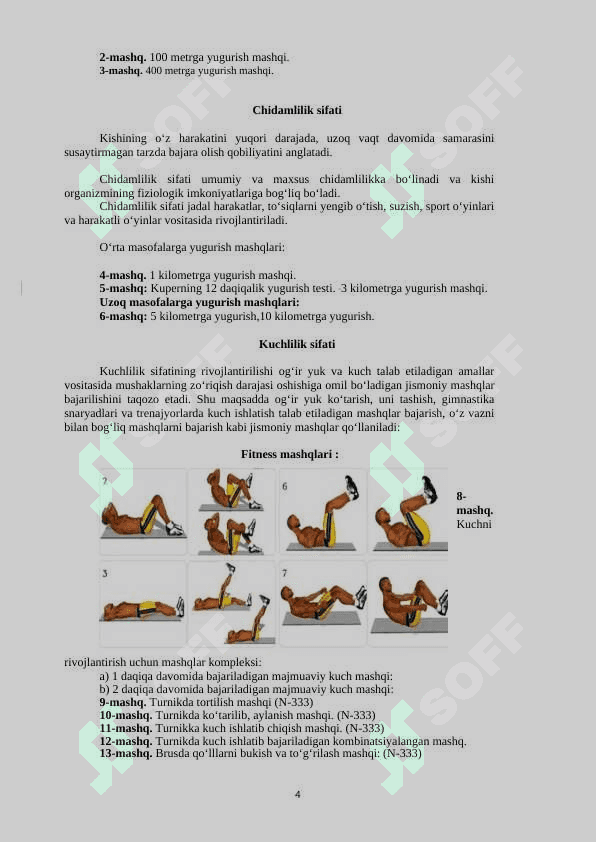 Jismoniy tayyorgarlik qo'llanma barcha sport turlari bo'yicha 4