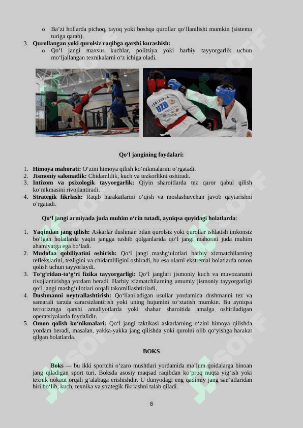 Jismoniy tayyorgarlik qo'llanma barcha sport turlari bo'yicha 8