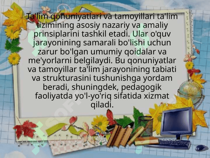 Ta'lim qonuniyatlari tamoyillari 3