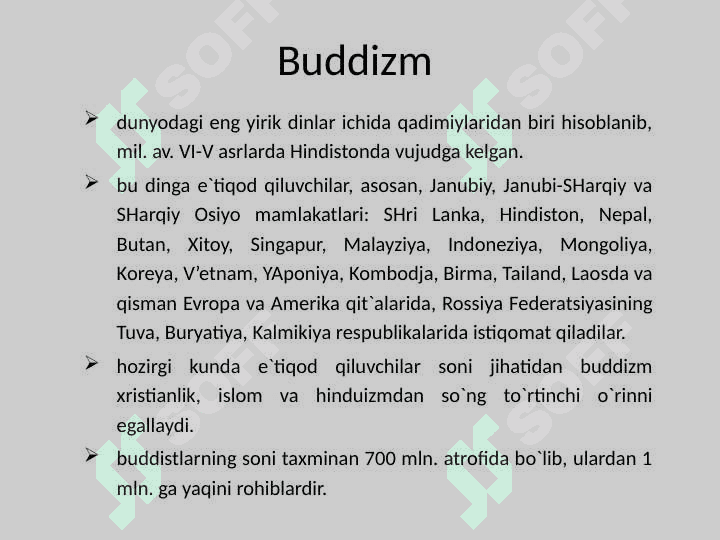BUDDAVIYLIK DINI TARIXI VA ASOSIY  G‘OYАLARI 2