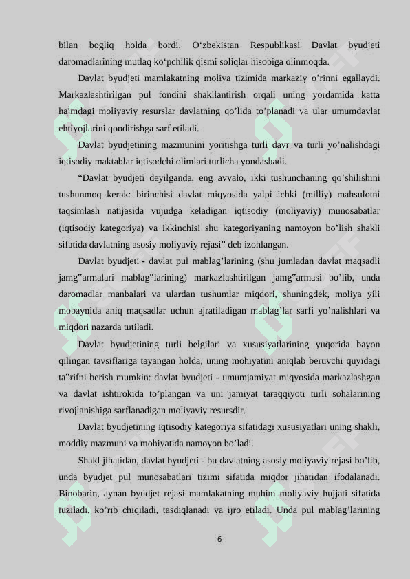 DAVLAT BYUDJETINING OMILLARI VA ULARNI SAMARADORLIGINI OSHIRISH YOʻLLARI 6