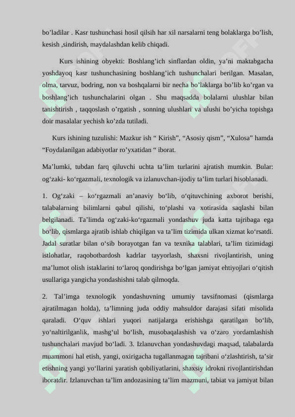 O’NLI KASRLAR VA ULAR USTIDA AMALLAR 5