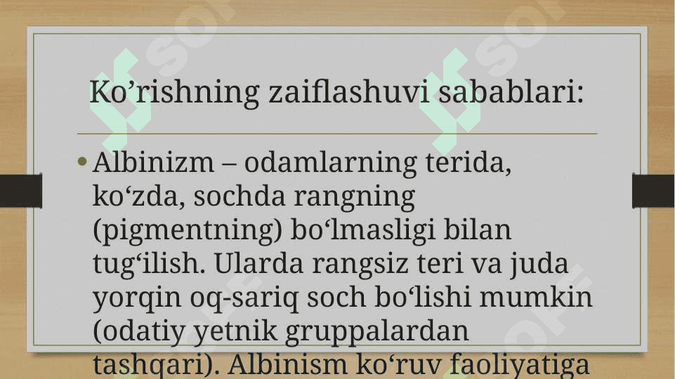 Korishida nuqsoni bo’lgan bolalar 4