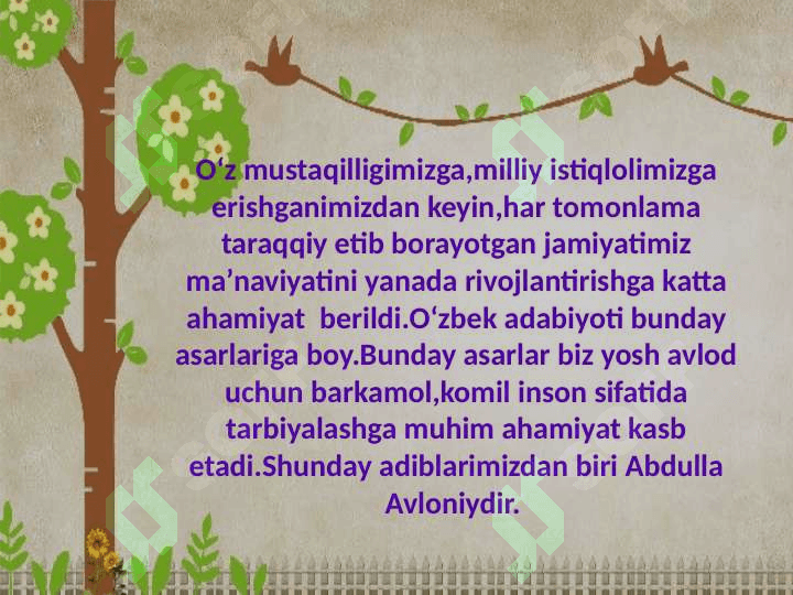 ABDULLA AVLONIYNING TA'LIMIY AXLOQIY ASARLARINING MOHIYATI 2