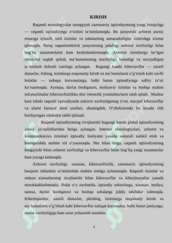 Raqamli iqtisodiyotda axborot xavfsizligi va kiberxavflar 3