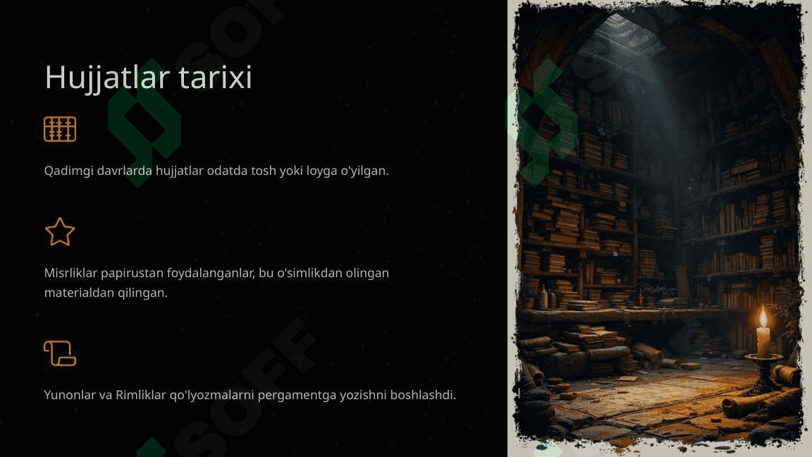 Hujjatlarning paydo bo'lishi va tarixi 2