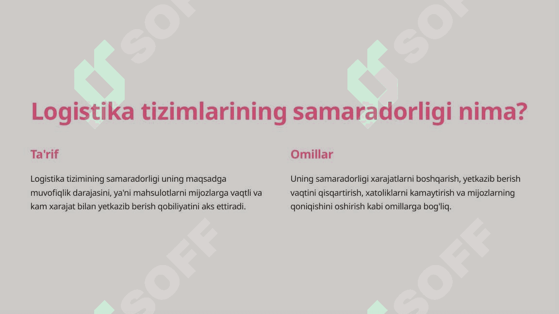Integratsiyalashgan logistika tizimlarining samaradorligini baholash 2