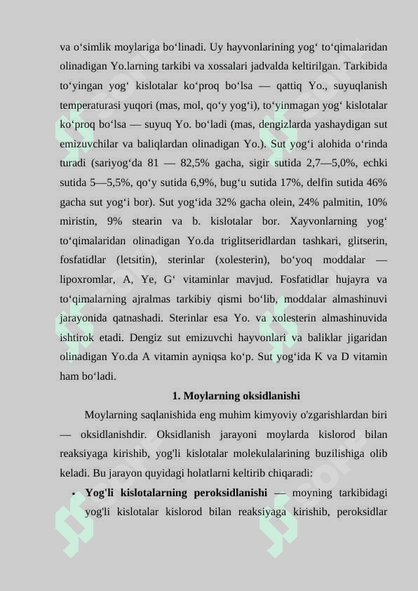 Moylarni saqlashda sodir bo'ladigan kimyoviy o'zgarishlar 3