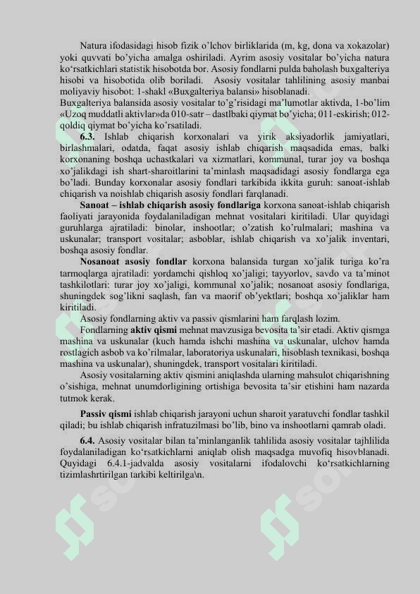 Asosiy vositalar holati va ulardan samarali foydalanish tahlili 2