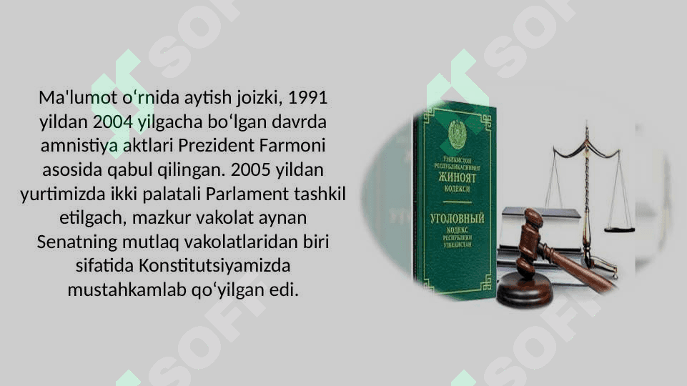 76-modda. Amnistiya akti yoki afv etish asosida jazodan ozod qilish 4