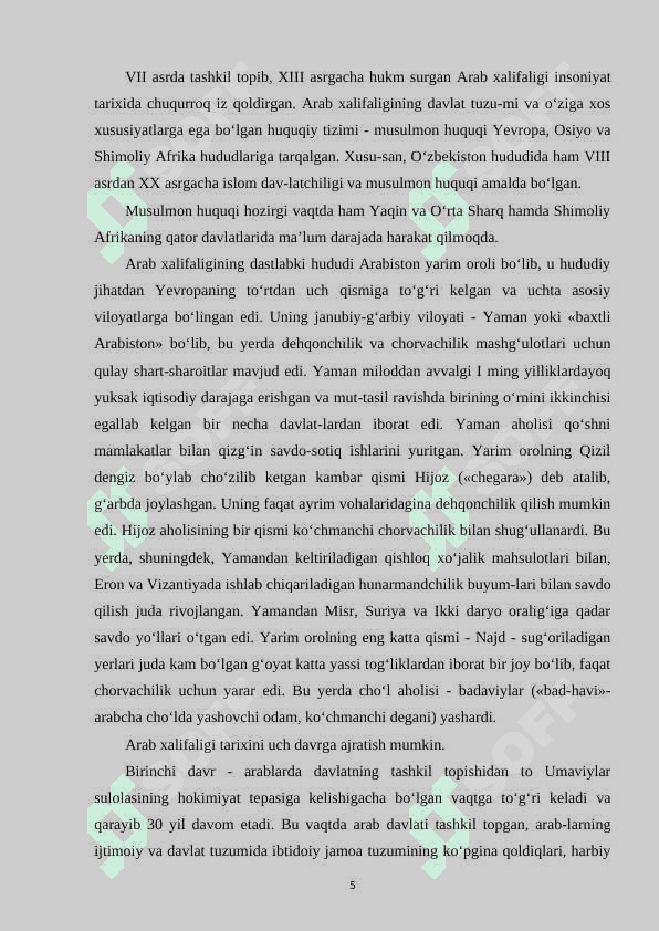 ARAB HALIFALIGI DAVRIDA DAVLAT MUASSASALARI 6