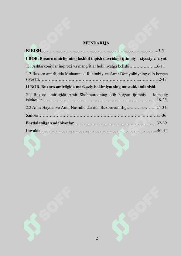 Buxoro Amirligida O'zbek Mang'itlari Sulolasi 2