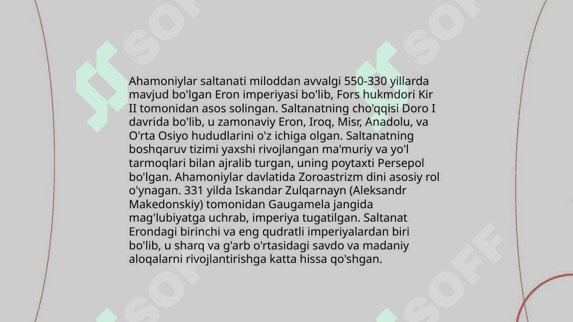 Qadimgi va ilk o'rta asrlardagi davlatchilikning asosiy bosqichlari 8