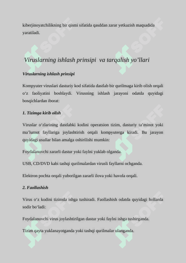 Kompyuter viruslari va virusdan himoyalanish usullari 8
