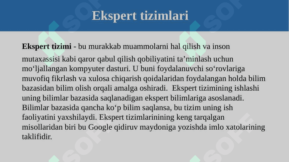 Ekspert Tizimlarida Bilimlar Bazasi va Qoidalar Yaratish Jarayonlari 3