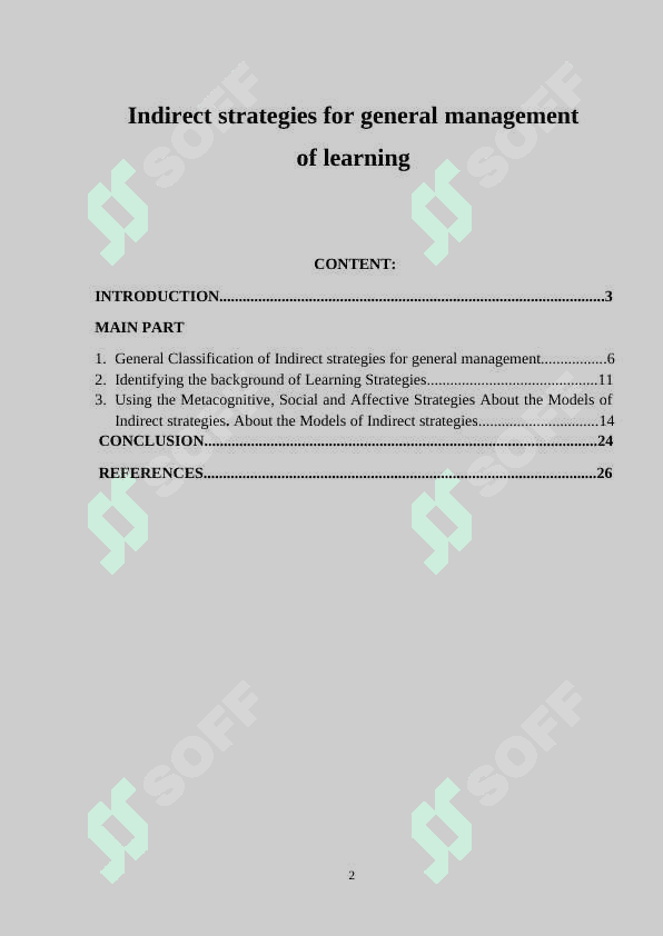 Indirect strategies for general management of learning.docx 2