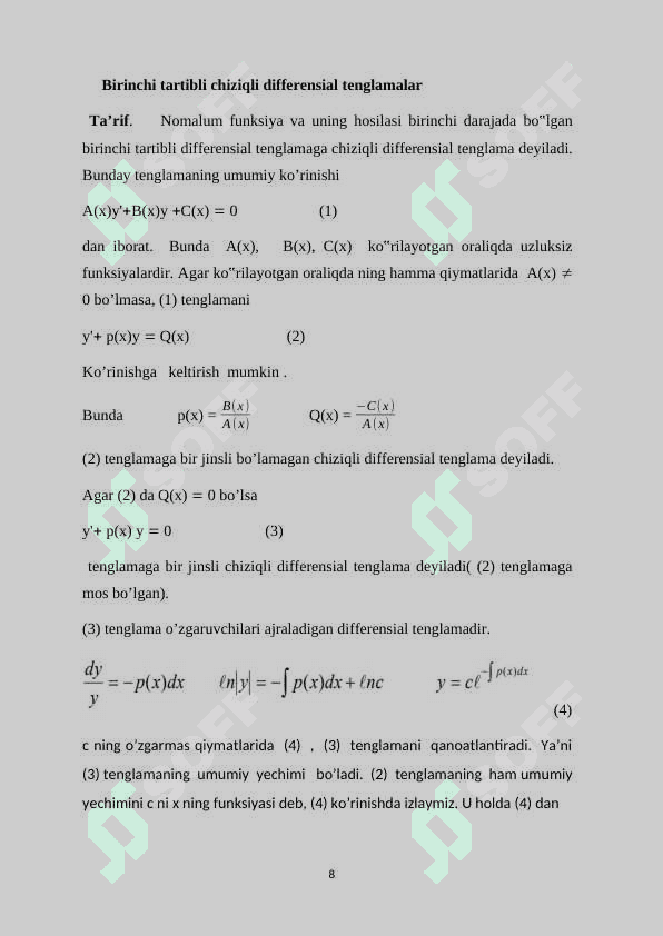 Chizziqli differinsial tenglamalar va Benulli tenglamasi.docx 6