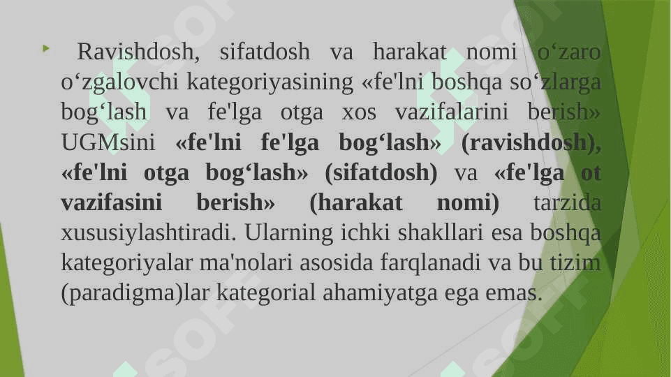 Fe’lning vazifadosh shakllari 4