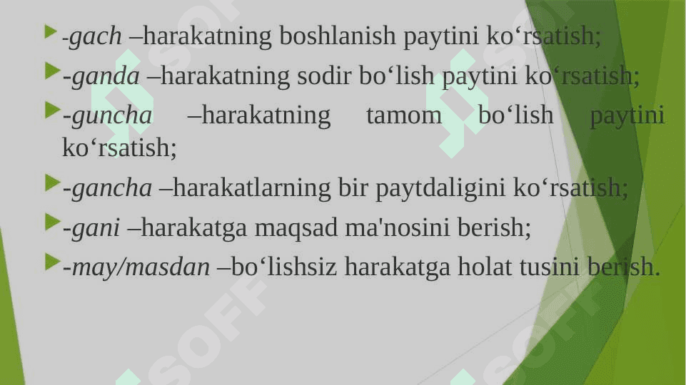 Fe’lning vazifadosh shakllari 6