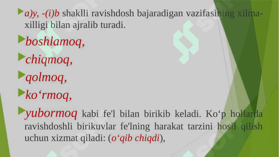 Fe’lning vazifadosh shakllari 7