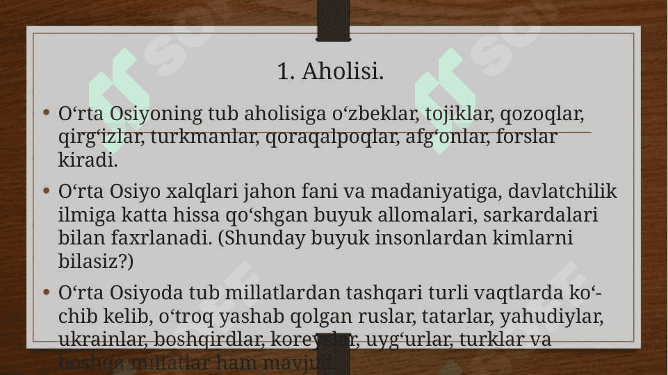 O‘rta Osiyo aholisi va siyosiy xaritasi 2