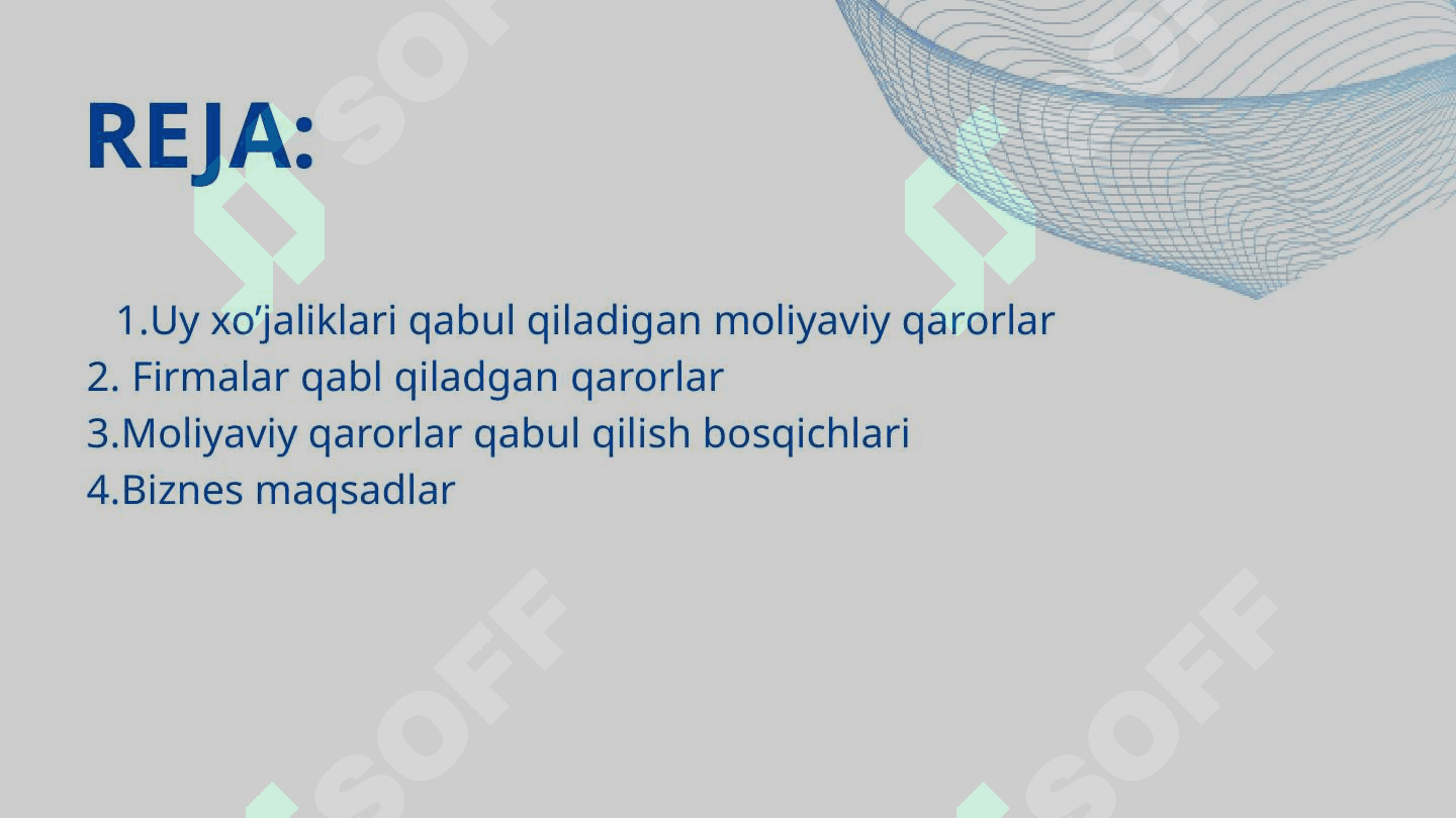 Moliyaviy Qarorlar 2