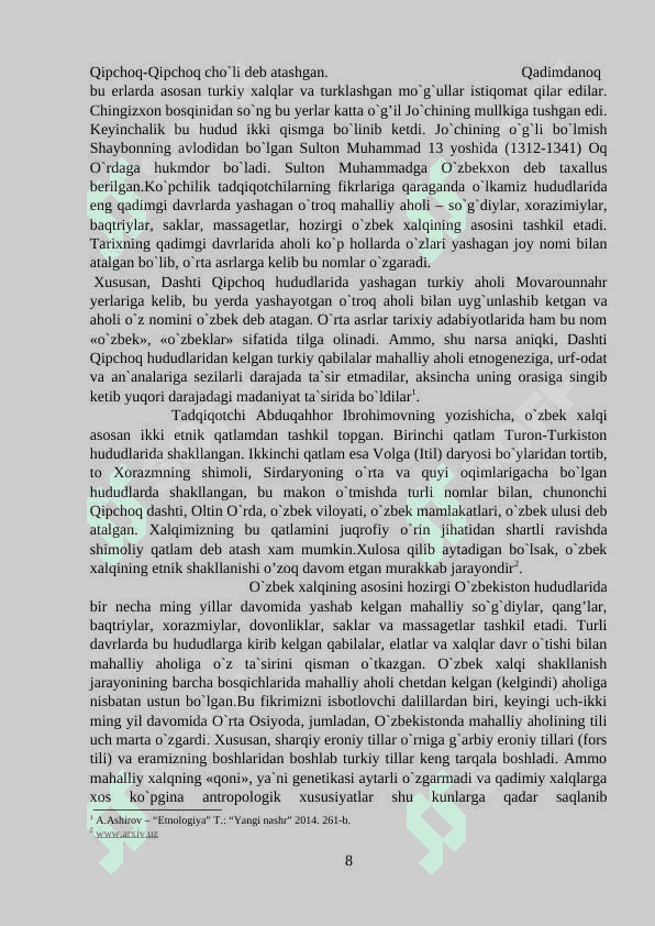 Sovetlar davrida O'zbekistonda etnologiya 8