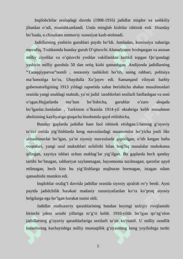 Turkiston Muxtoriyati milliy demokratik davlatchilikning dastlabki tajribasi 5