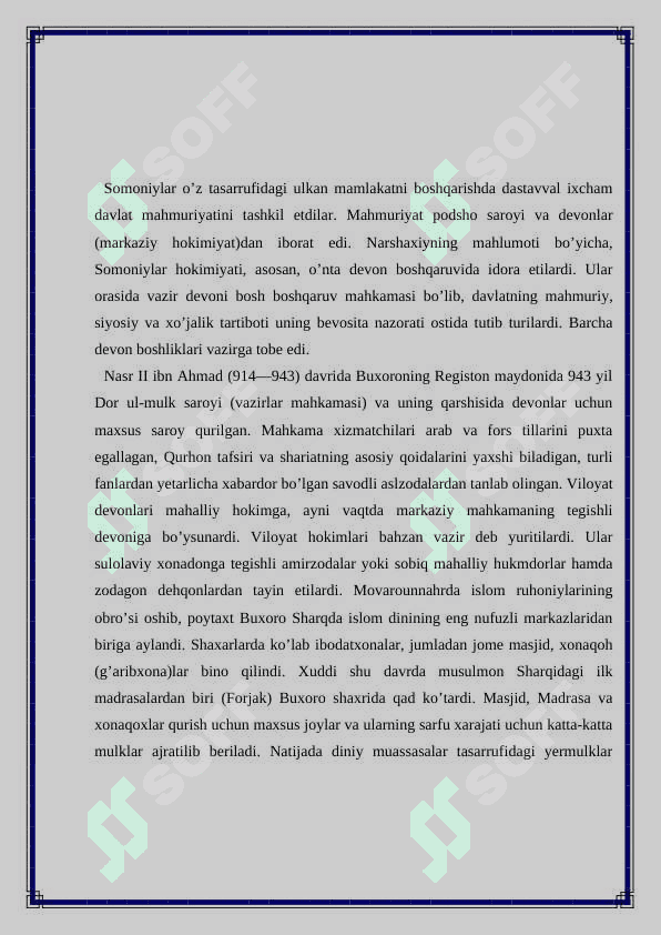 IX-XII asrlarda o’zbek davlatchiligi siyosiy, ijtimoiy va iqtisodiy hayot 6