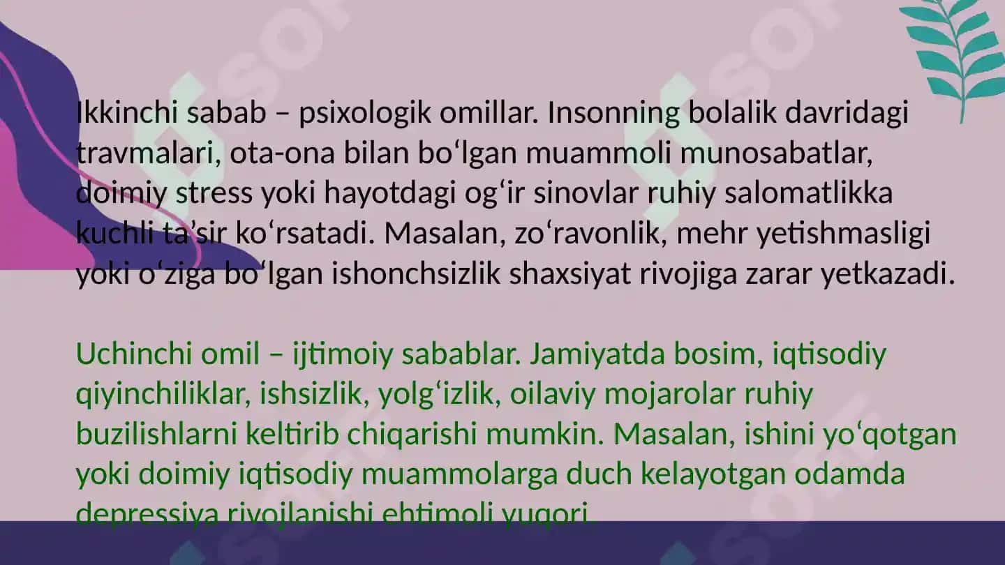 Ruhiy kasalliklar va ular bilan muloqot qilish 6