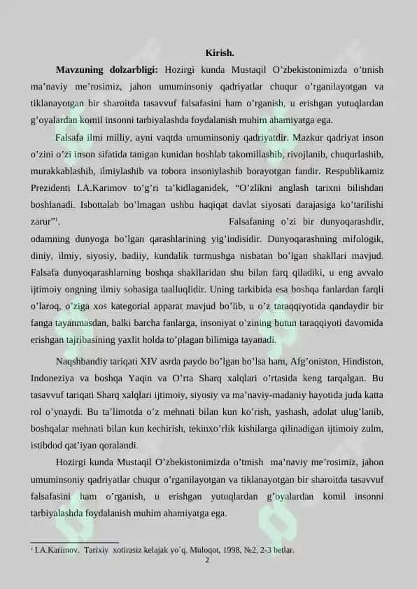 UMUMINSONIY QADRIYATLAR. 2