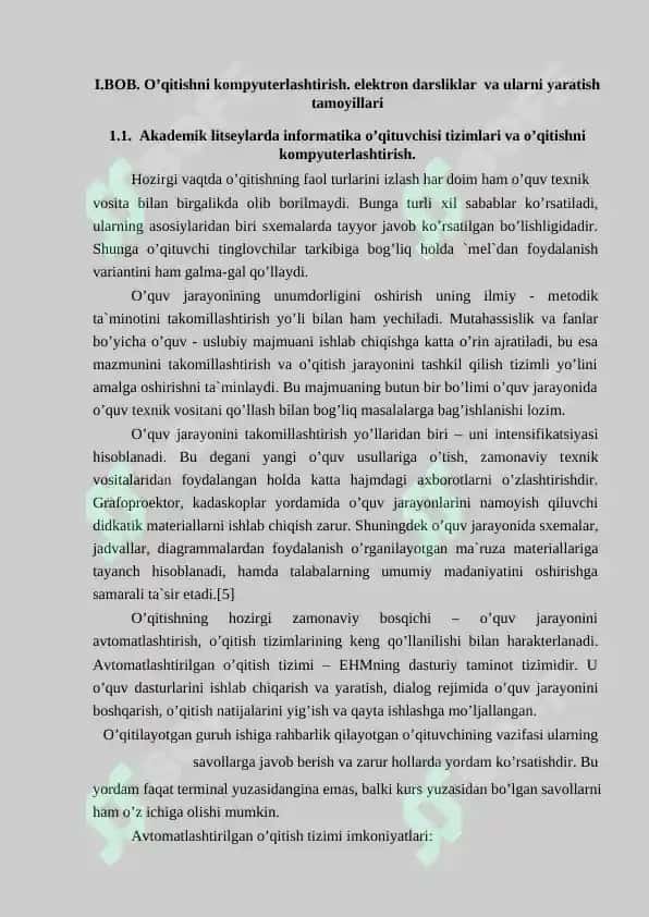 Akademik litseylar informatika o‘qituvchisining innovatsion pedagogik faoliyati va qobiliyati 5