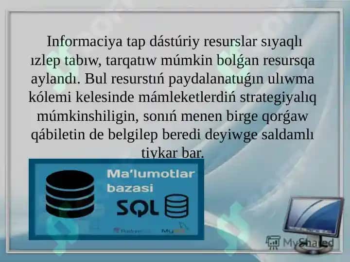 Maǵlıwmatlar bazası 3