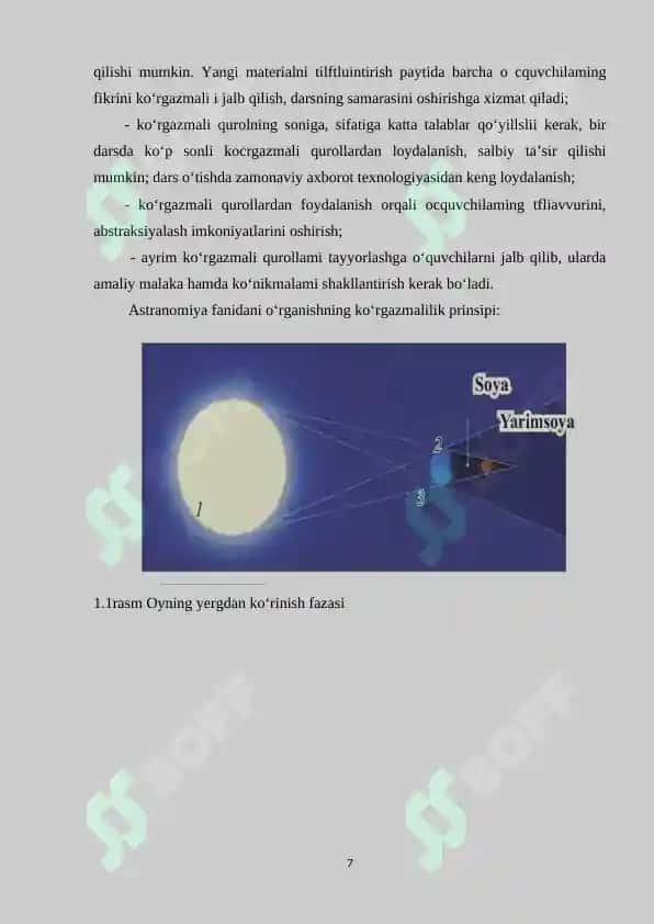 Umumta‘lim maktablarida astronomiya fanini O’qitish metodikasi 7