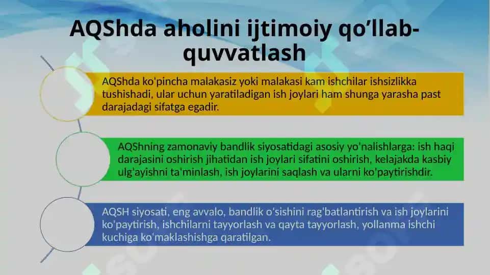 Xorijiy mamlakatlarda aholini ijtimoiy qo'llab-quvvatlash modellari 6