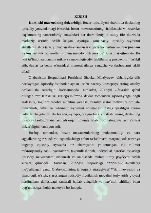 MARJINALIZM VA KEYNSCHILIK TA'LIMOTI 2