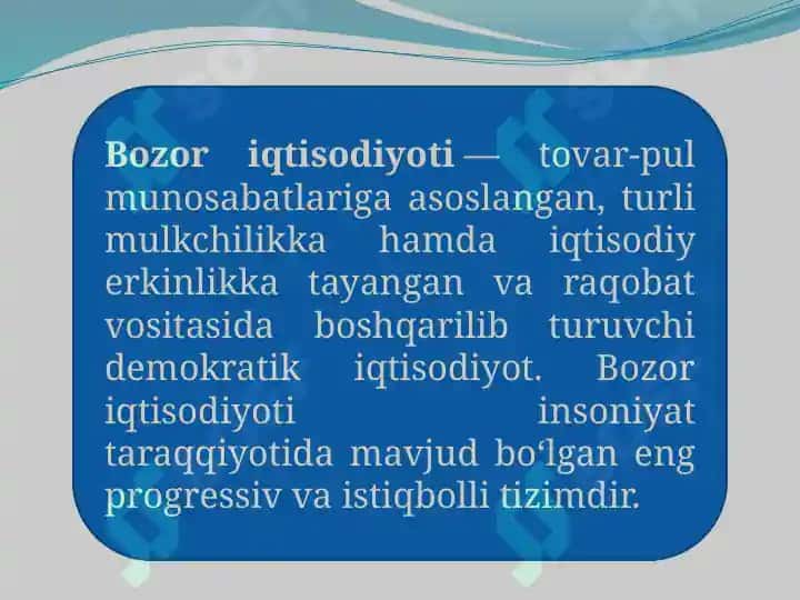 Bozor iqtisodiyoti modellari 2