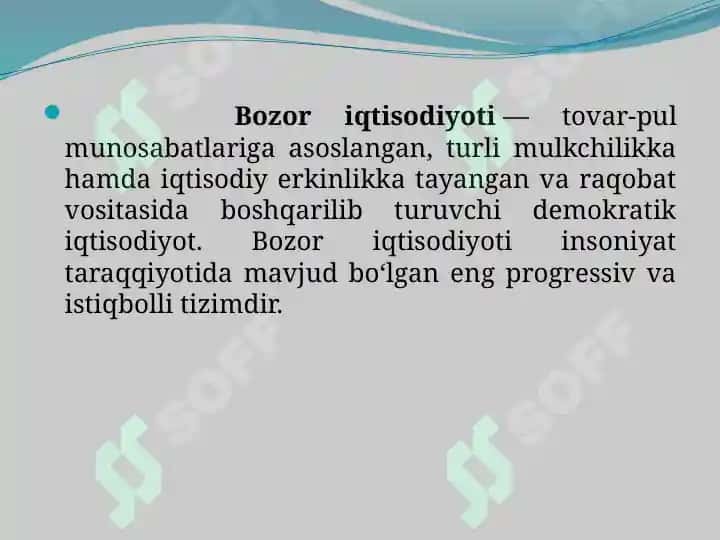 Bozor iqtisodiyoti modellari 3