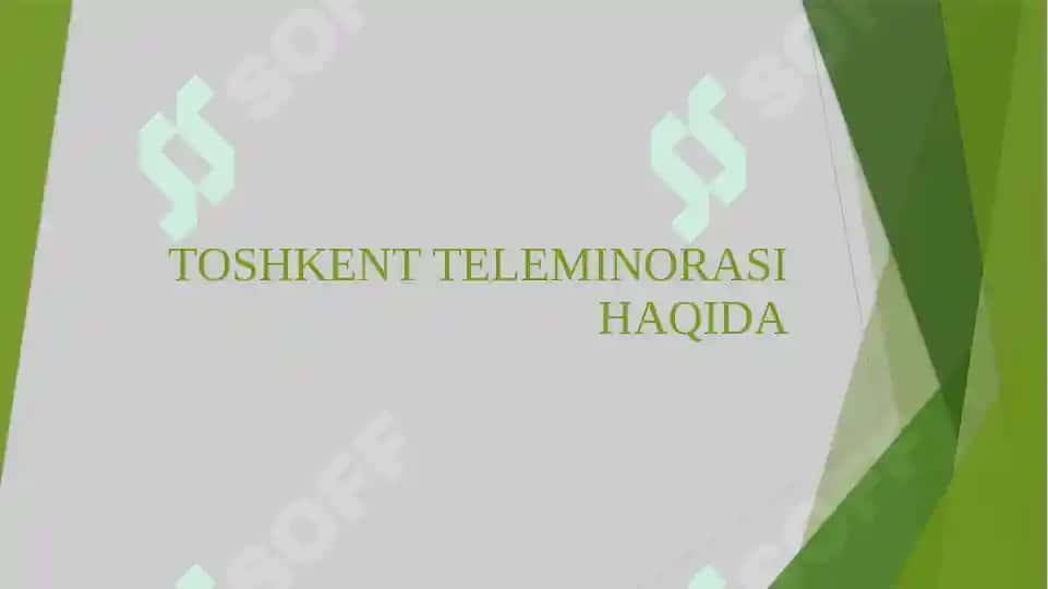 TOSHKENT TELEMINORASI HAQIDA 2