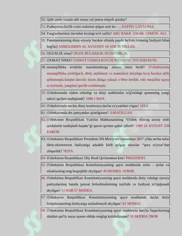 Dinshunoslik test 4