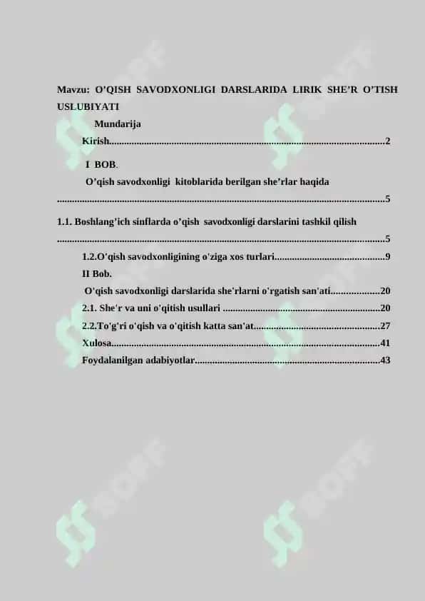 O’QISH SAVODXONLIGI DARSLARIDA LIRIK SHE’R O’TISH USLUBIYATI.docx 2